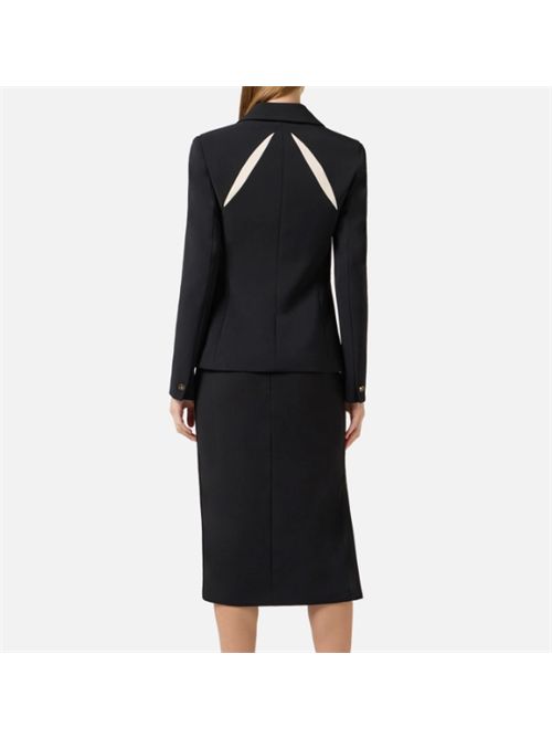 TWO-TONE CUT-OUT JACKET ELISABETTA FRANCHI | GI19861E2685 nero/burro